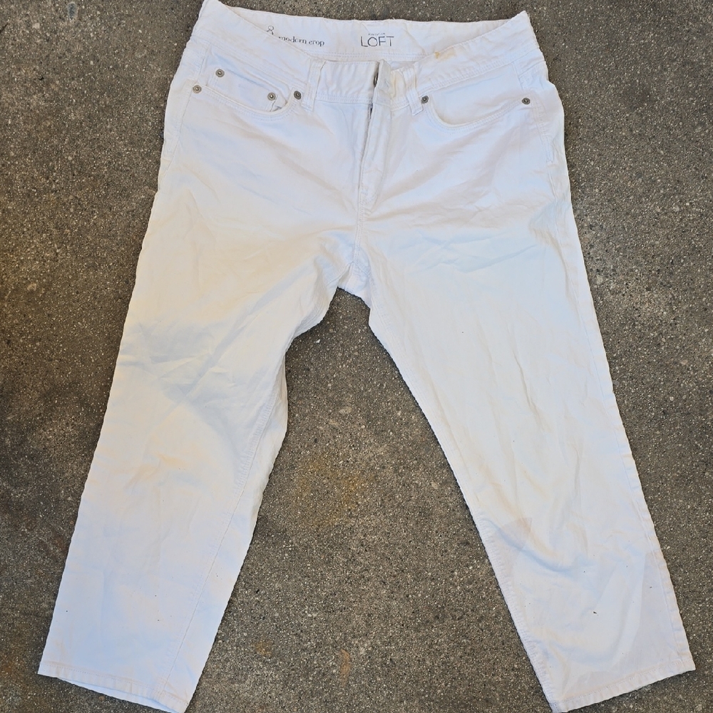 LOFT Men's Bright White Relaxed Jeans